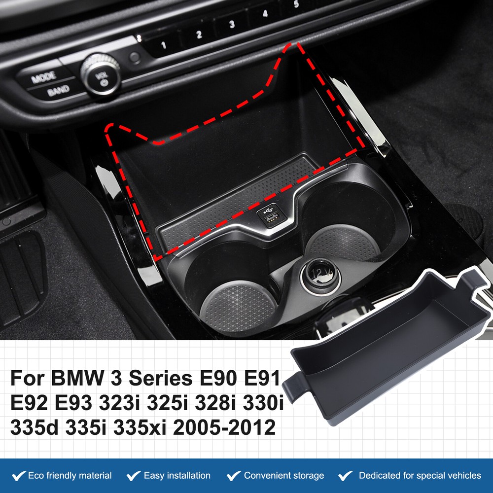 ABS Black Gear Shift Console Front Side Storage Box Tray For BMW 2 Series 2020+