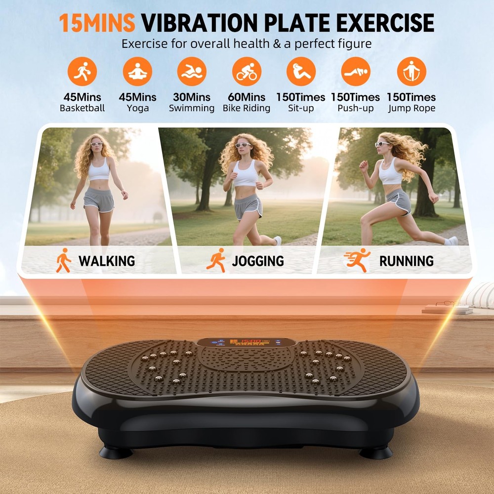 Vibration Plate Exercise Machine 2025 Upgraded Vibrating Plate for Lymphatic ...