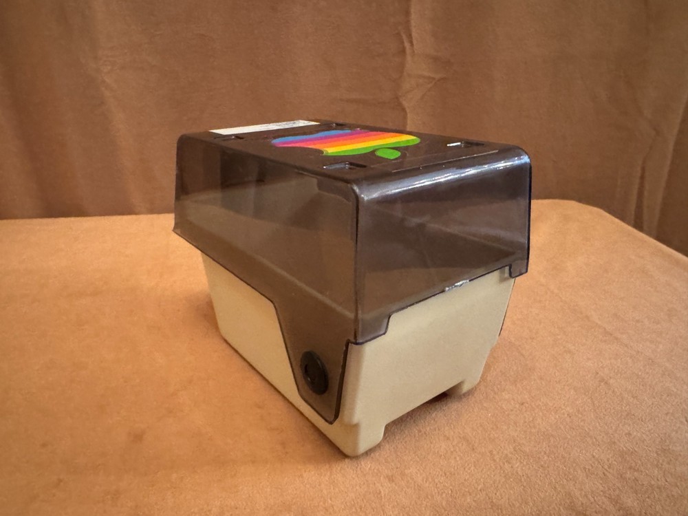 Vintage Apple Computers 3 1/2 Floppy Disk Holder Case Mac w Sticker Storage