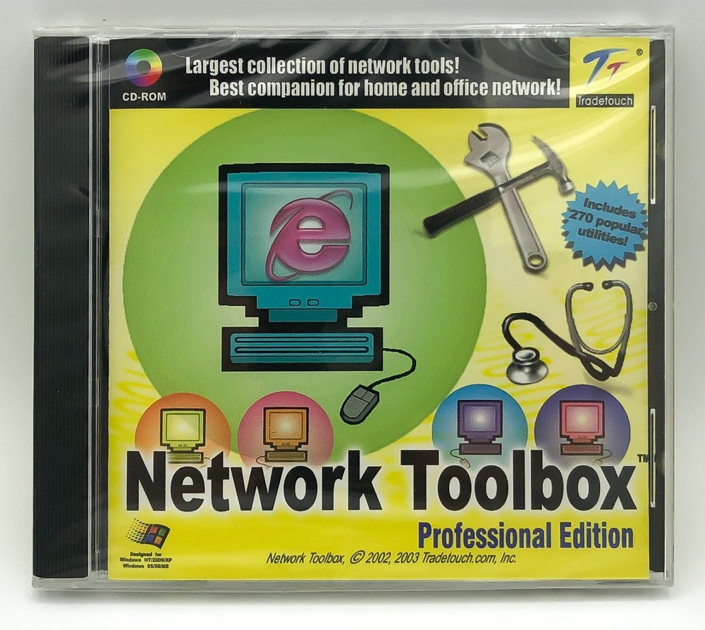 Tradetouch Network Toolbox Professional Pro Edition tools 2002 PC CD-ROM NEW