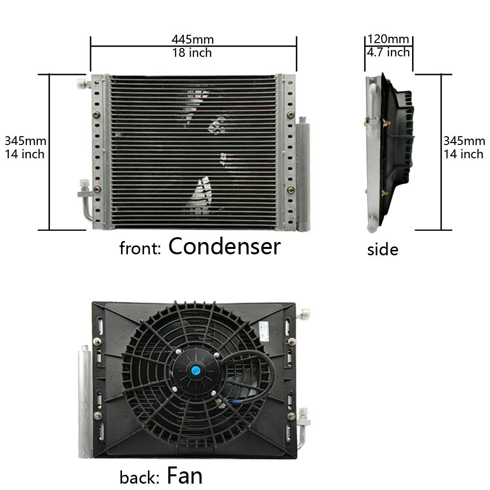 12V Air Conditioner Car Electric Underdash Cooling A/C Unit Compressor Universal