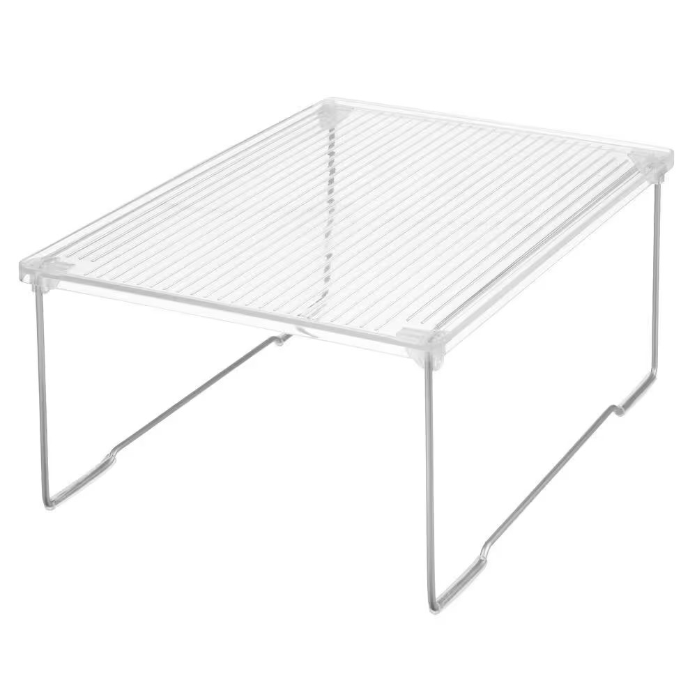 RPET Bath Cabinet Organizer Stacking Shelf in Clear