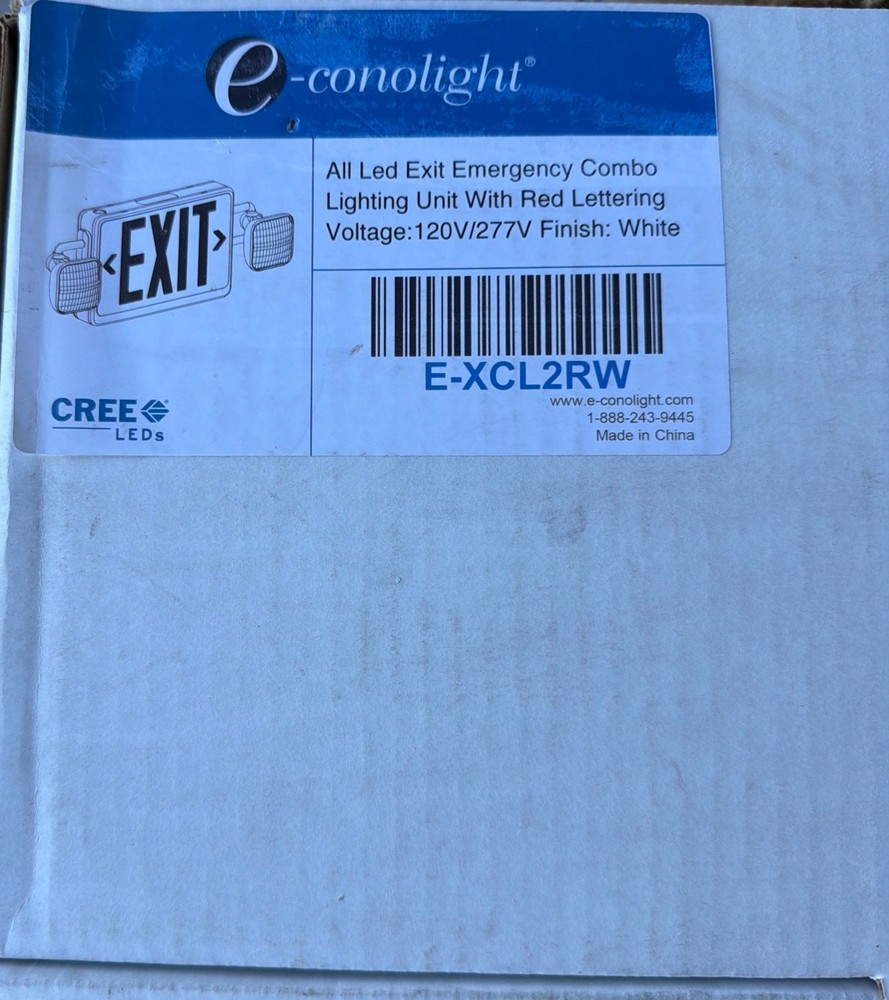 LED Exit Sign Emergency Light–Hi Output Compact Combo UL listed Quality