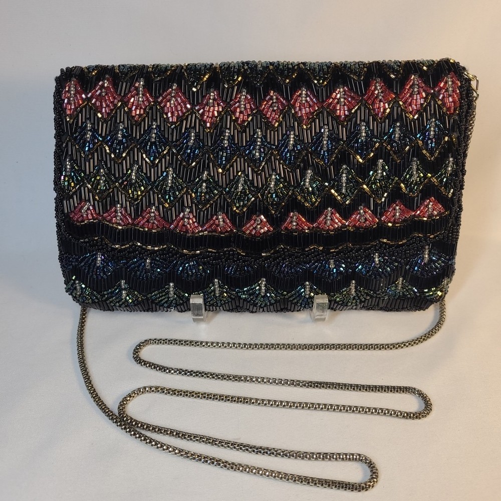 La Regale Vintage Multicolor Beaded Purse