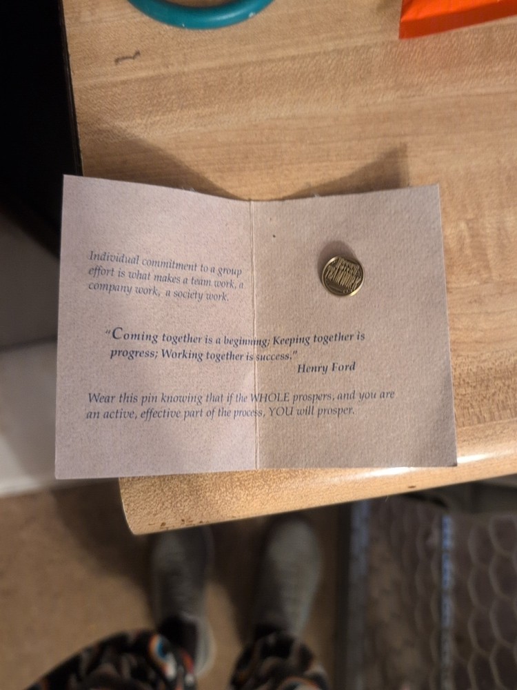 Winning With Teamwork Pin