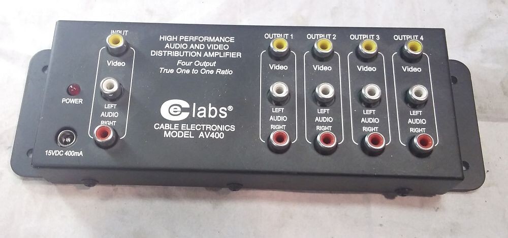Celabs Cable Electronics AV 400 High Performance Distribution Amplifier NO AC