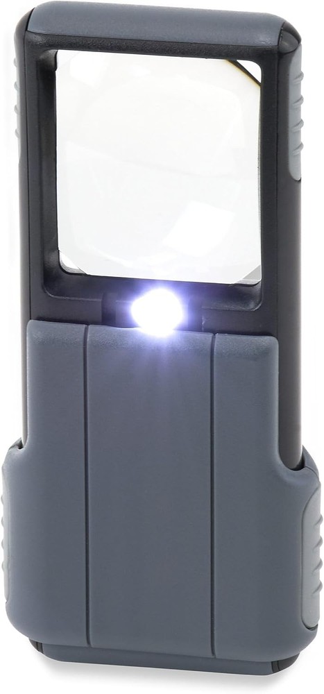 Carson MiniBrite LED Lighted Slide-Out Aspheric Magnifier with Protective Sleeve