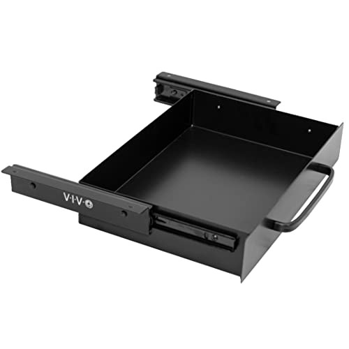 Under Desk Mounted Sliding Pull-out Drawer for Office Desk, Pull 13 inch Black