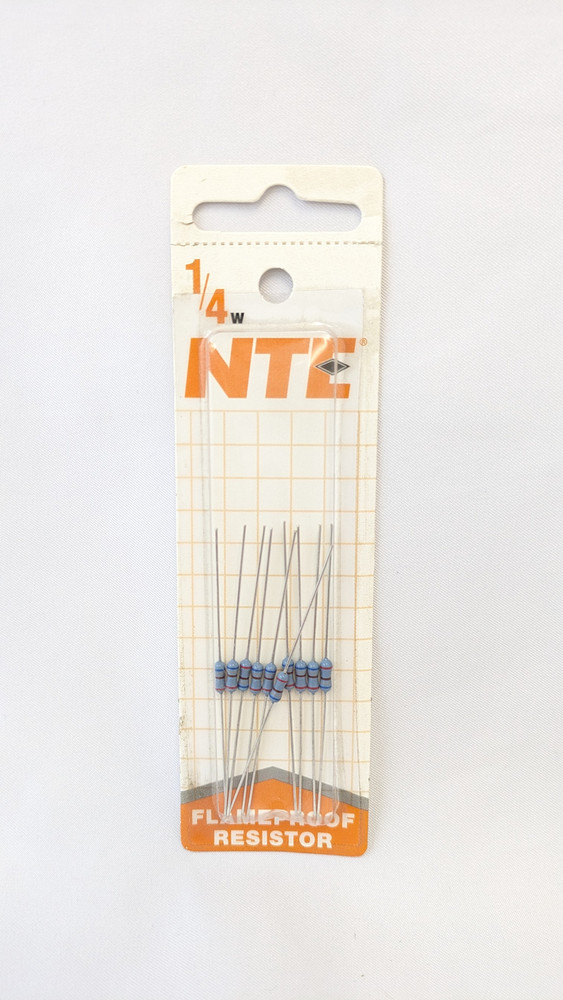 NTE Electronics 1/4 Watt 100 Ohm Resistor 2% Flame Proof 4 Pack, QW110