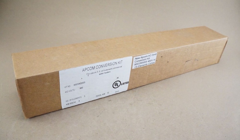 New Apcom AO Smith Conversion Kit 9003365005 480V AC (3) Elements Convert ShpsFR