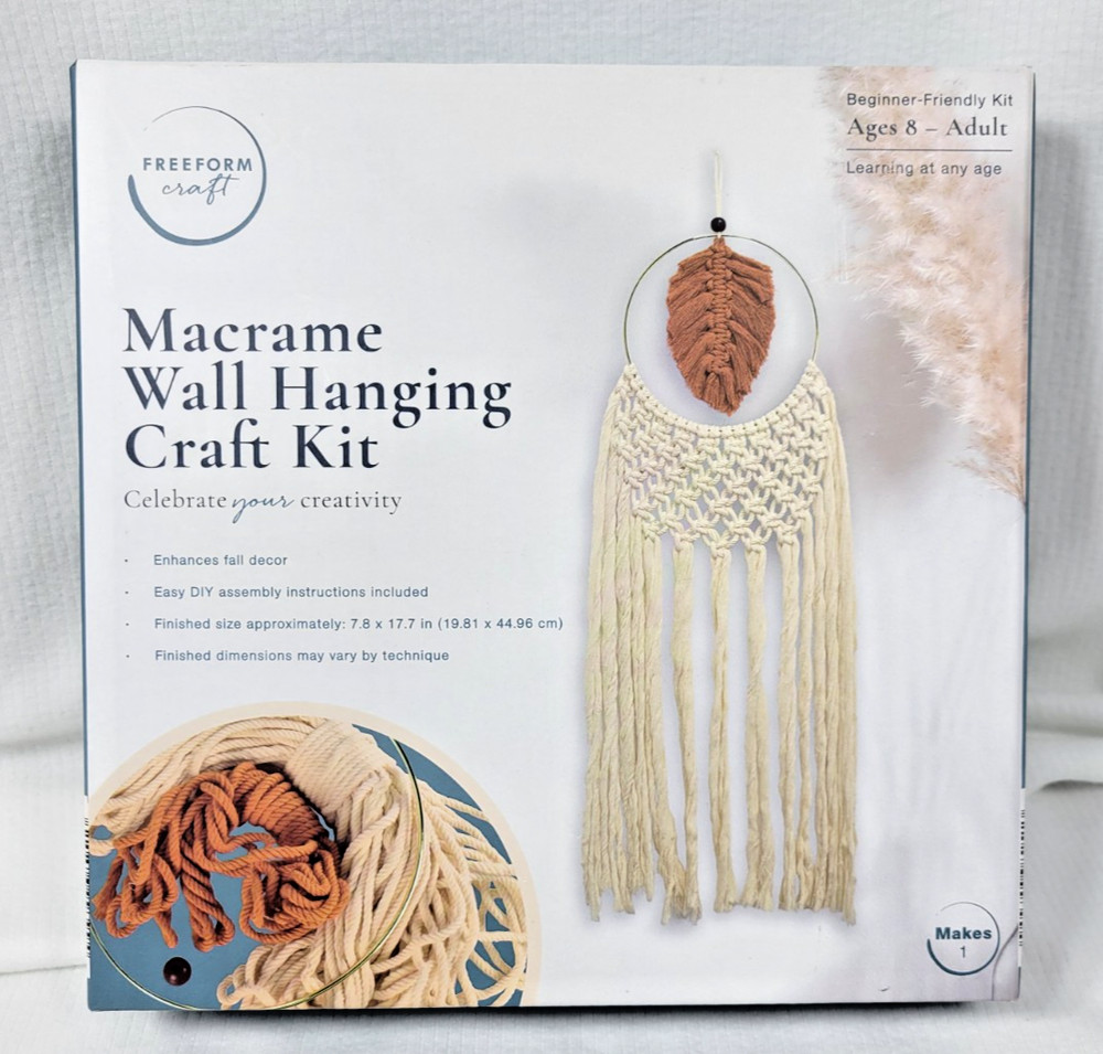 FreeForm Craft Macrame Wall Hanging Kit NIB