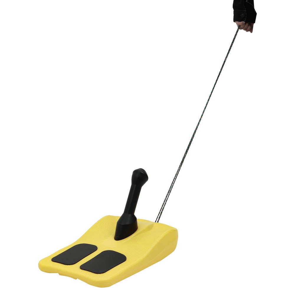 Sled Snow Board Tool Sledding Snowboard w/ Handle & Pull Rope for Kid Winter Fun