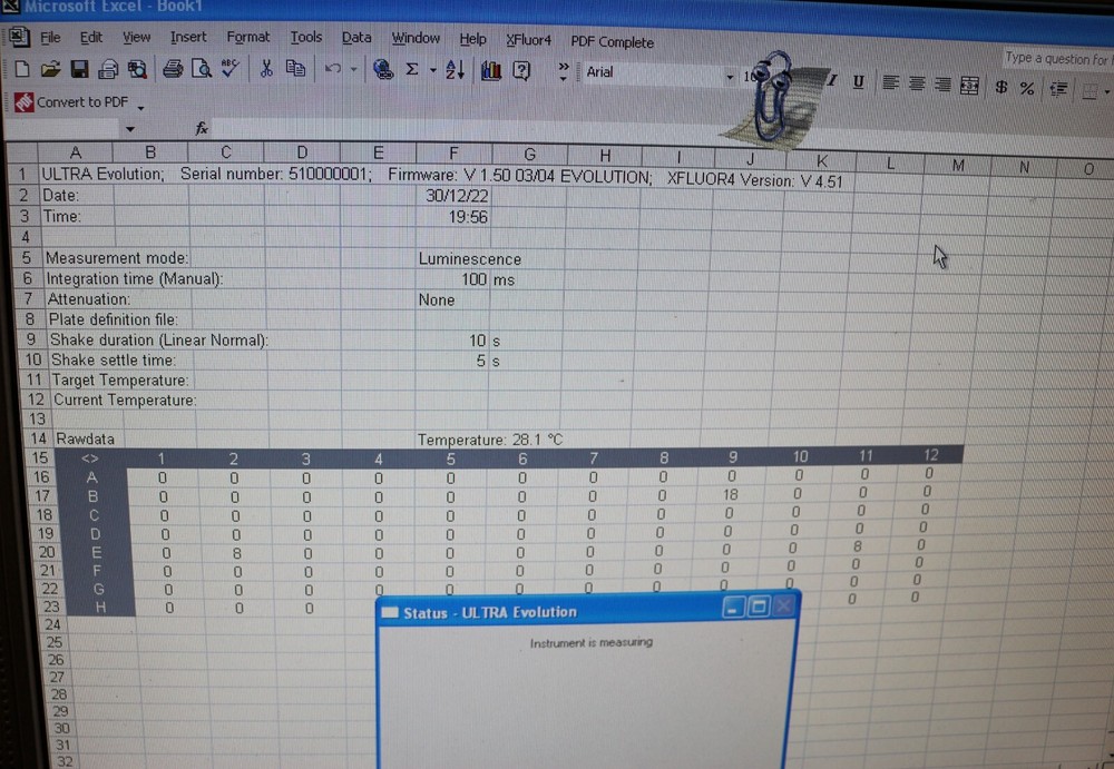 Tecan Ultra Evolution Microplate Reader w/XFluor Software