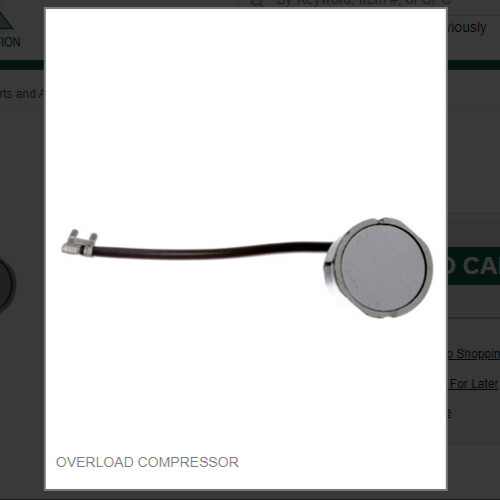 OVERLOAD COMPRESSOR #9181005-12
