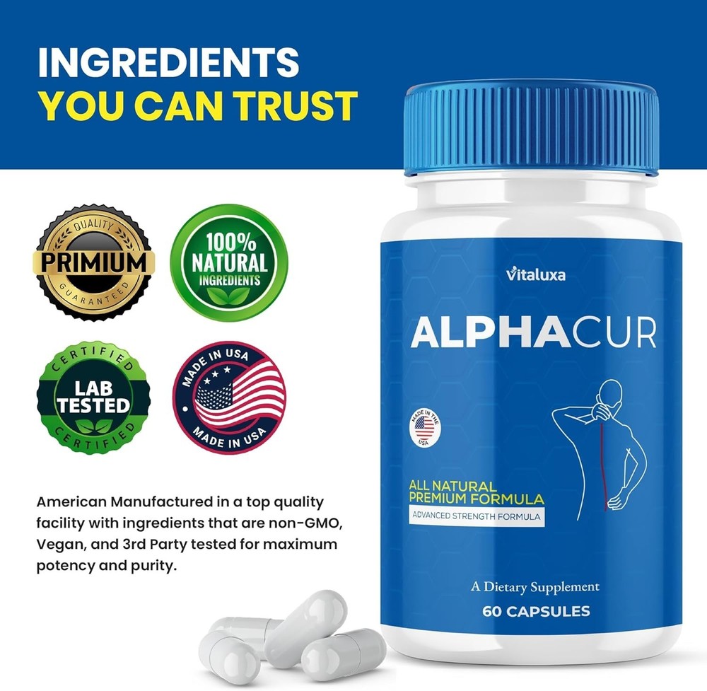 Alphacur Advanced Nerve Support Formula Maximum Strength Vitamin (60 Capsules)