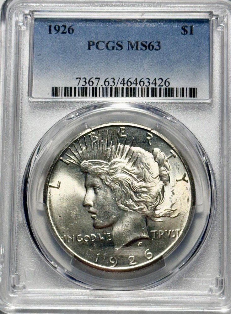 1926 Peace Silver Dollar PCGS MS63