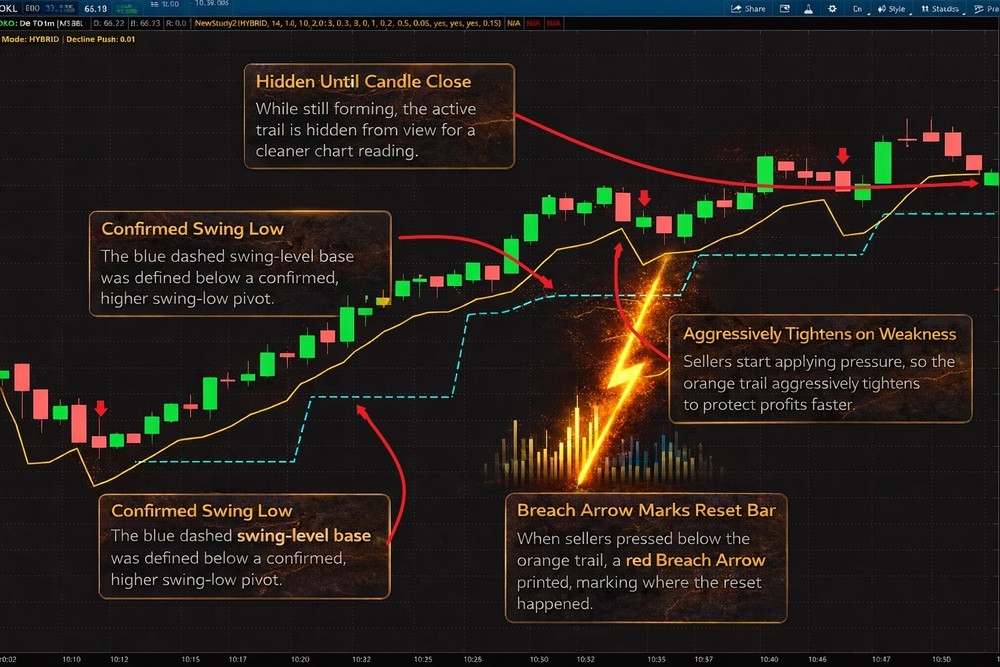 Thinkorswim Thinkscript Smart Trailing Stop Structure-Aware Custom Indicator