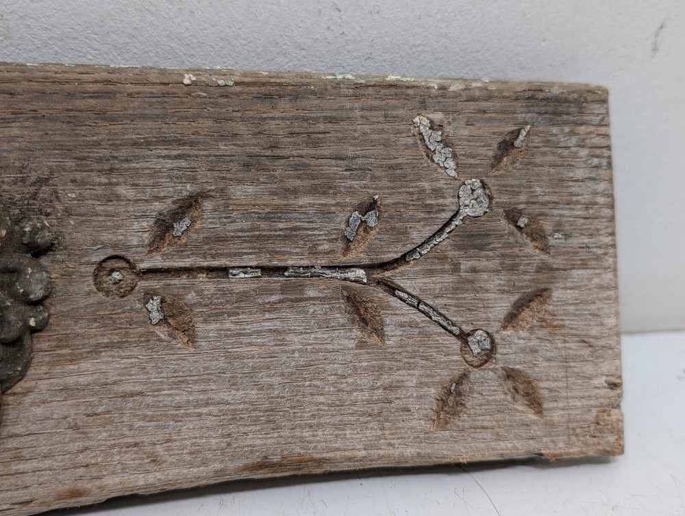 Architectural Salvage Wood Drawer Front Ornate Victorian Primitive Drawer Pull