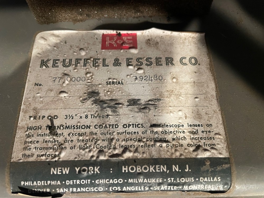K & E Keuffel & Esser Builders Level / Transit