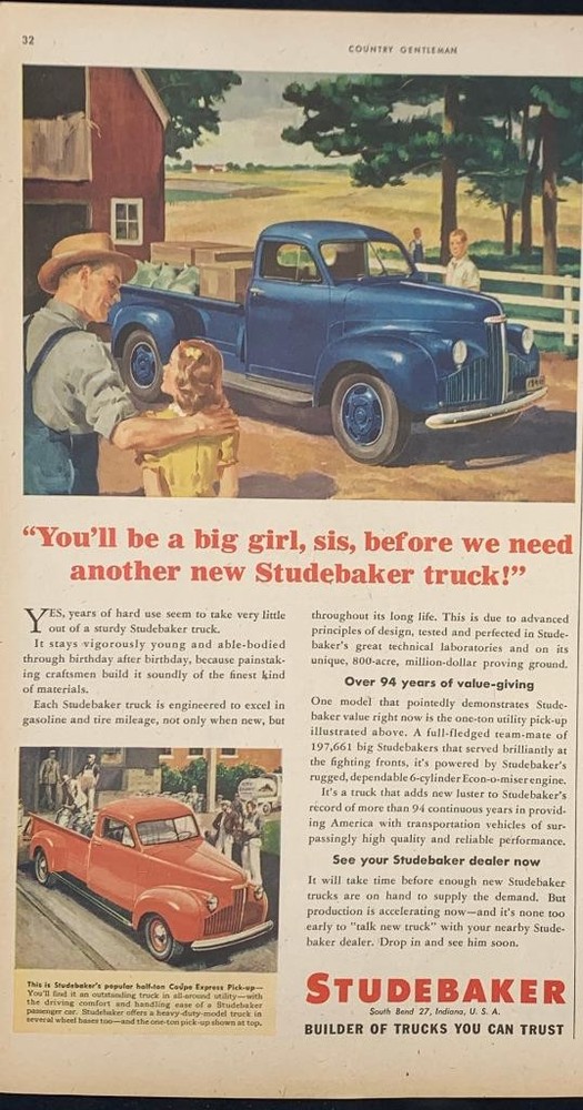 Magazine Ad* - 1946 - Studebaker Trucks