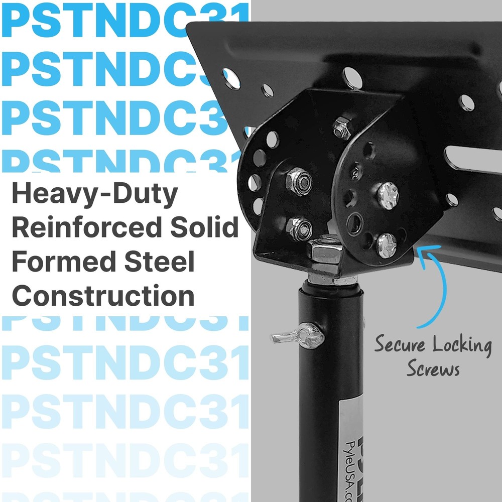 Pyle Speaker Wall Ceiling Mount Stand - Black Speaker Mounting Bracket w/ Adj...