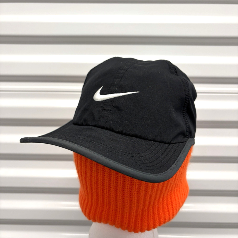 Nike Featherlight Dri-Fit Strap Back Running Hat Black Cap