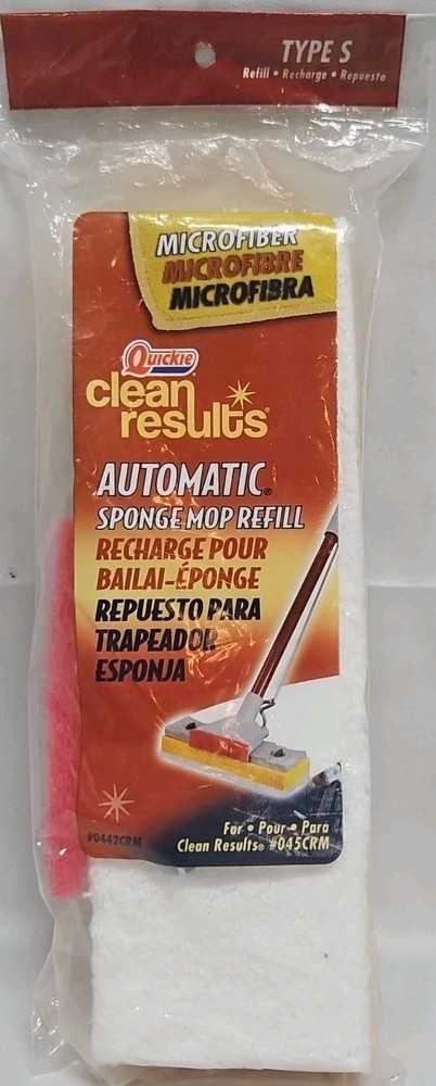 Quickie Clean Results Type S Automatic Sponge Mop Head Refill #0442CRM Sealed