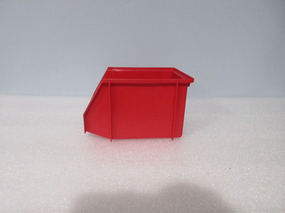 3 pack Storage Bins Red Plastic Small Parts Container Stack