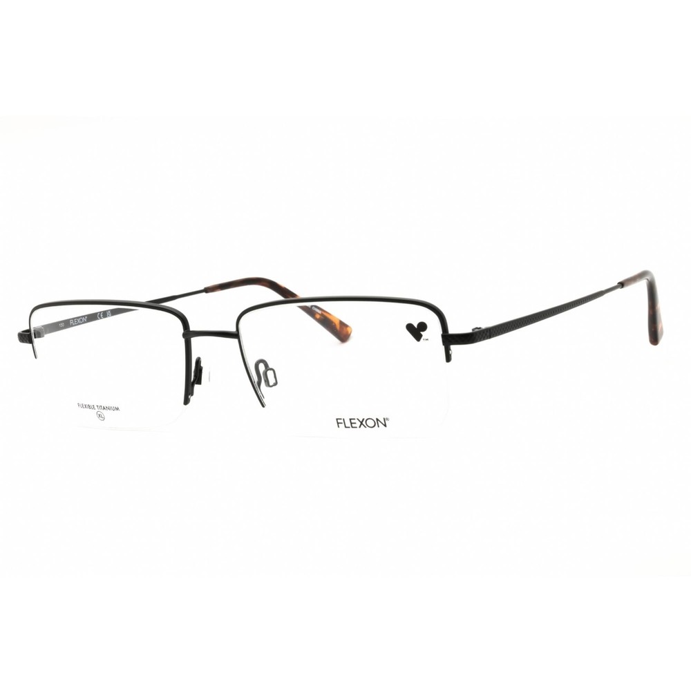 Flexon Unisex Eyeglasses Rectangular Shape Metal Half Rim Frame FLEXON H6073 002