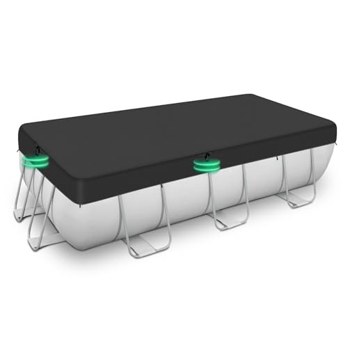 12-24FT Rectangular Pool Cover, Oval Solar Pool 12-24 ft Rectangular and Oval