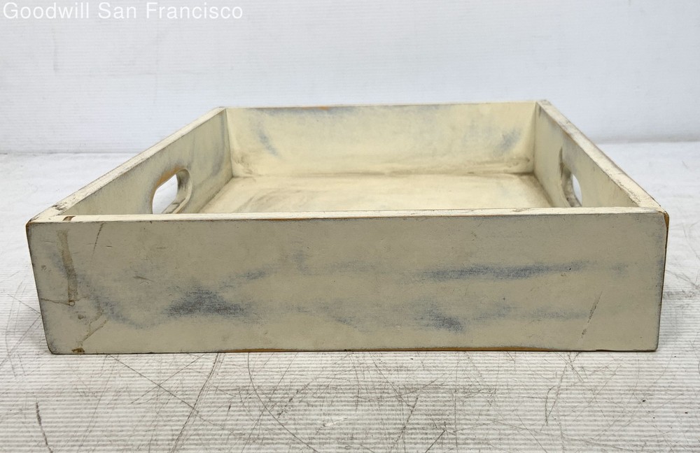 Vintage ELEVATIONS Distressed Wood Storage Drawer Pull Handle Retro Shabby Chic
