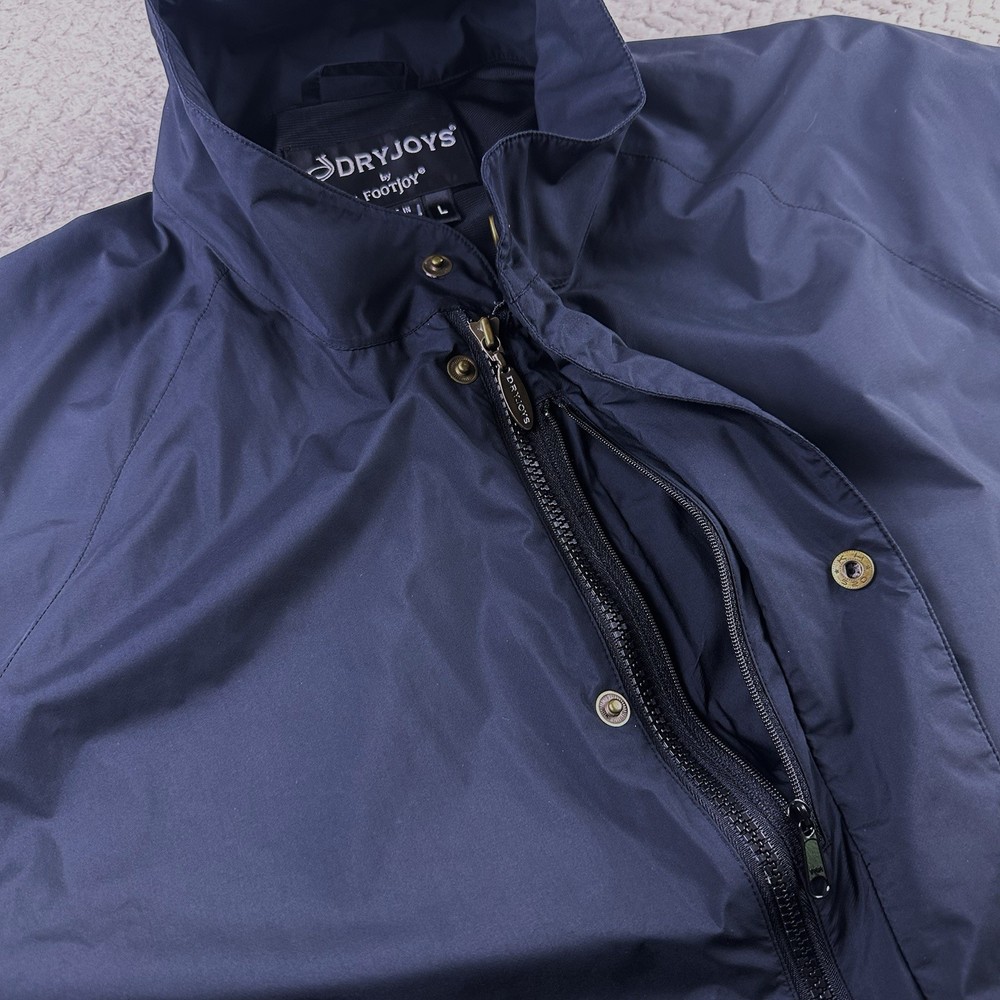 DryJoys FootJoy Men’s Golf Jacket Rain Wind Lined Button Front Large