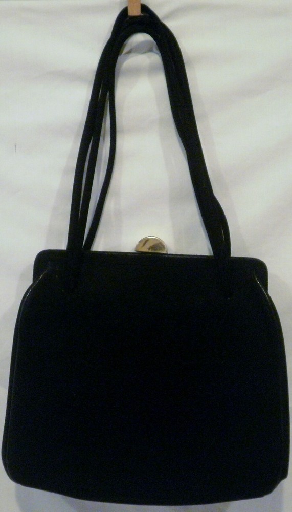 Vintage Dobbie Black Suede Purse
