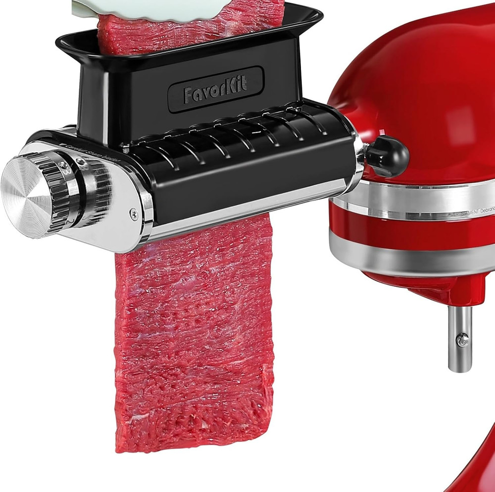 Thickness Adjustable Meat Tenderizer Attachment for Kitchenaid Mixers,Steak Cube