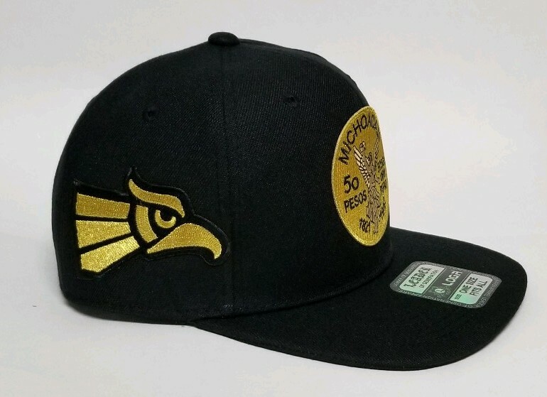 MICHOACAN CENTENARIO HAT BLACK 3LOGOS SNAP BACK ADJUSTABL NEW