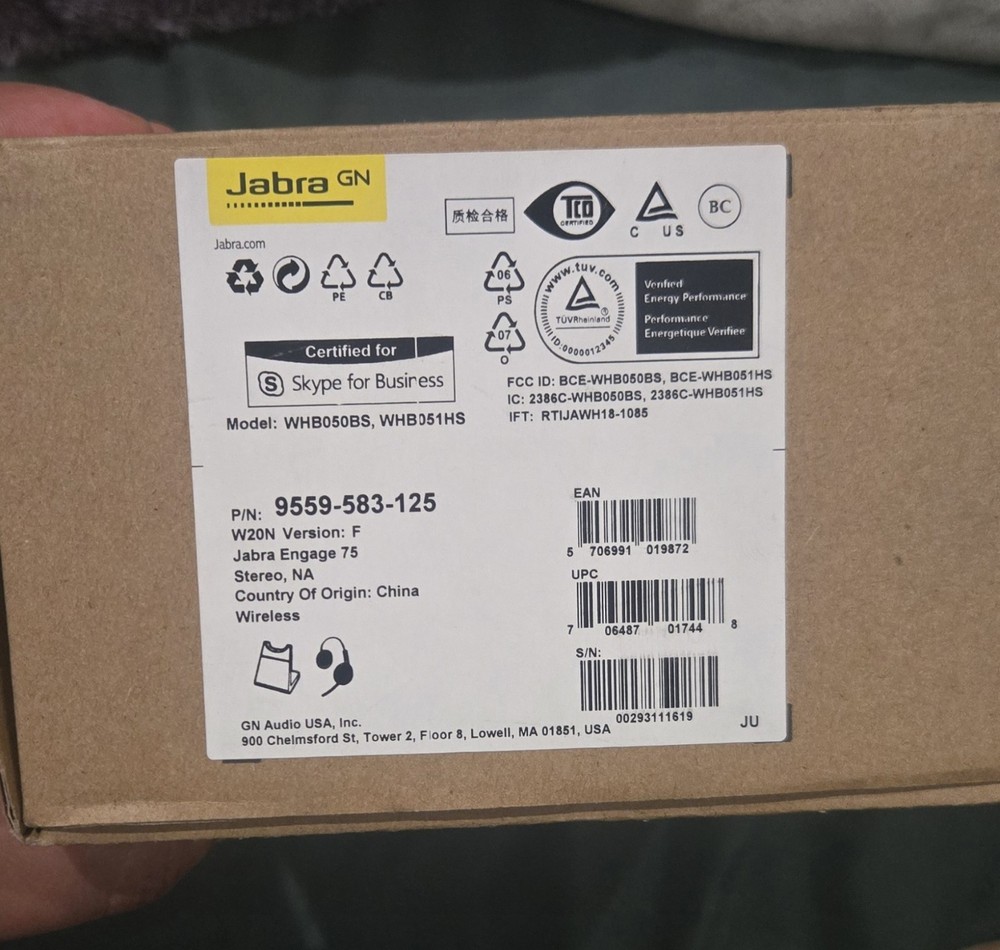 Jabra Engage 75 Black Headband Headset