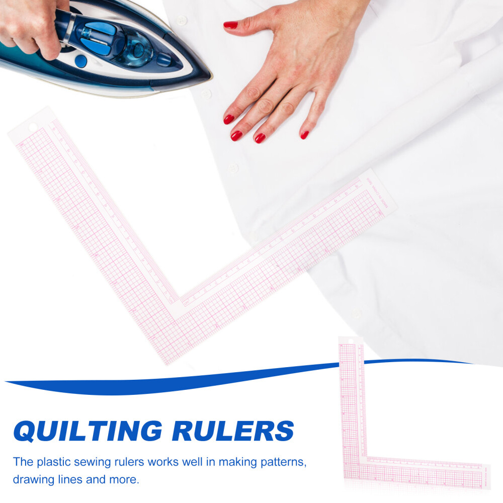 2PCS Clothing Board Design Ruler L Square Curve Ruler Sewing Tools Sewing Ruler