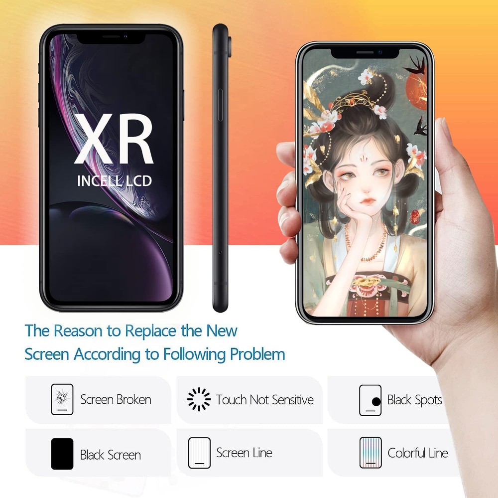 For Apple iPhone XR LCD Display Touch Screen Replacement Digitizer High Quality