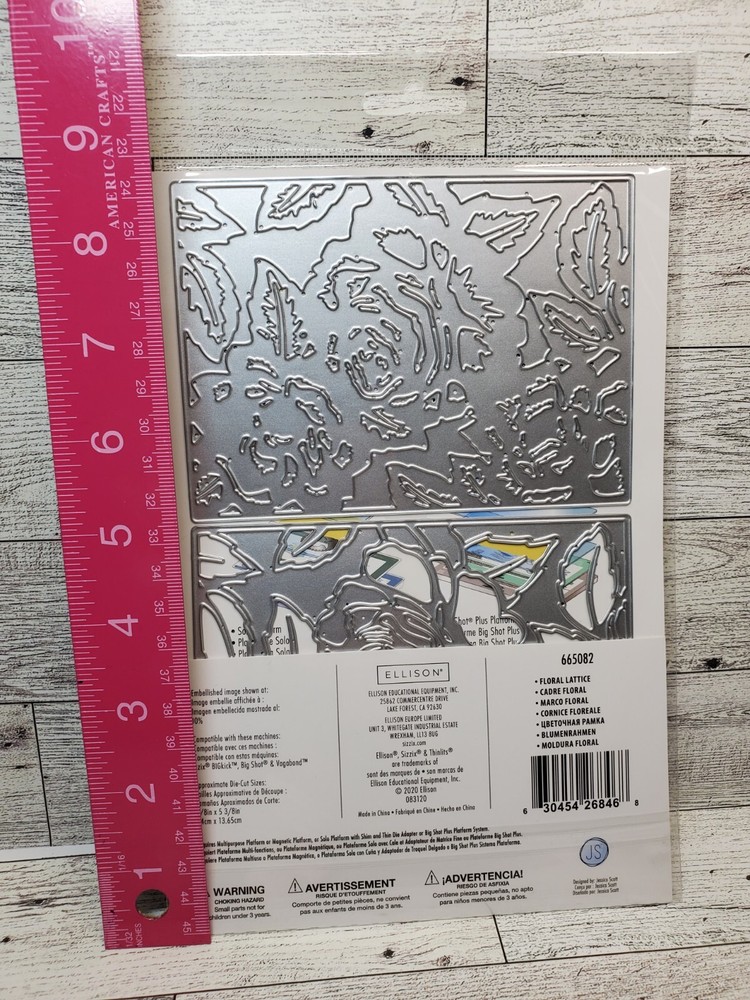 SI1 Sizzix Thinlits Die Set 2PK - Floral Lattice by Jessica Scott 665082