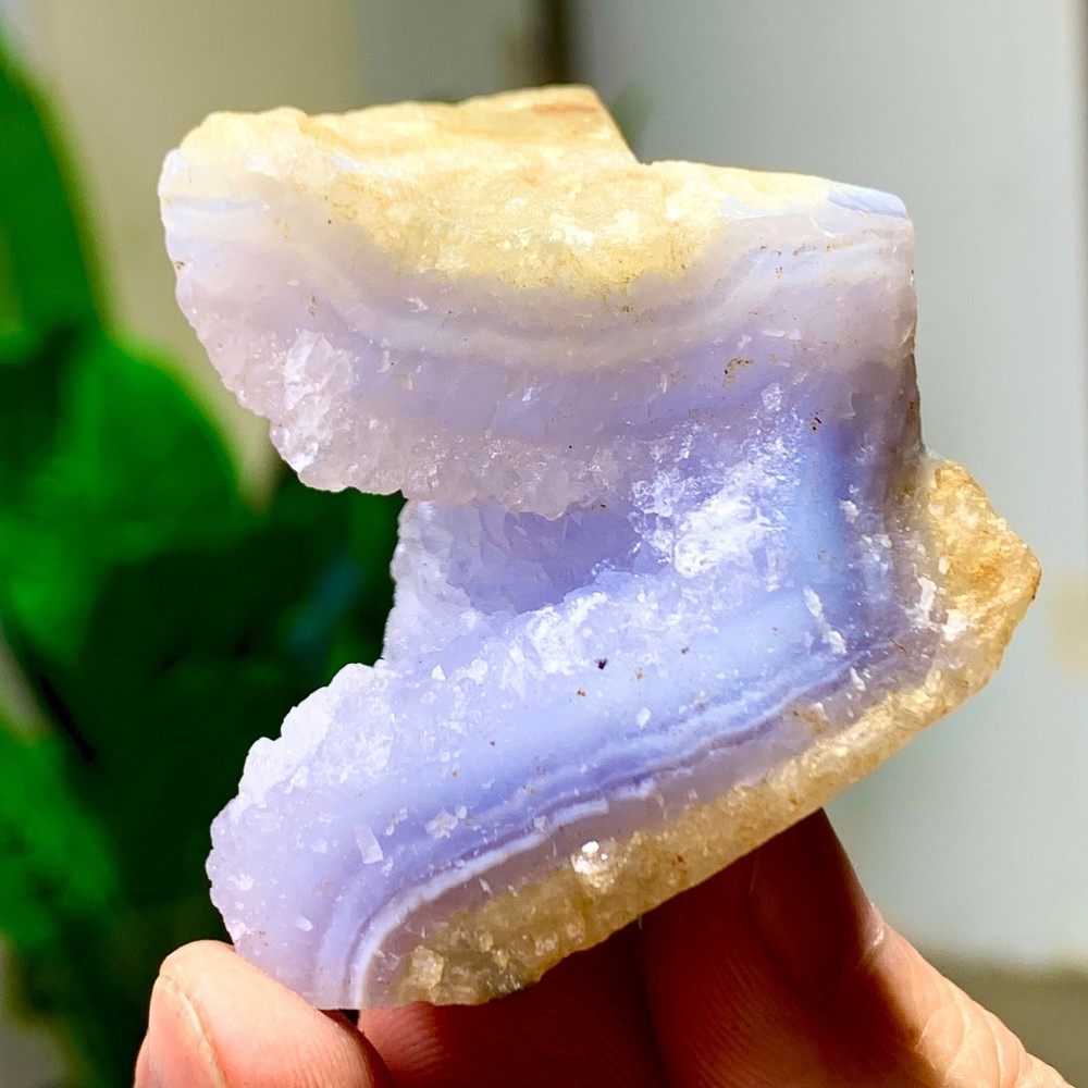 56GNatural Blue striped agate Crystal Chunks piece form Mineral Specimens