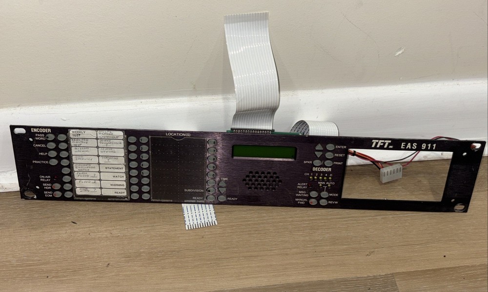 TFT EAS 911 Emergency Alert System Encoder/Decoder  Front Panel Only