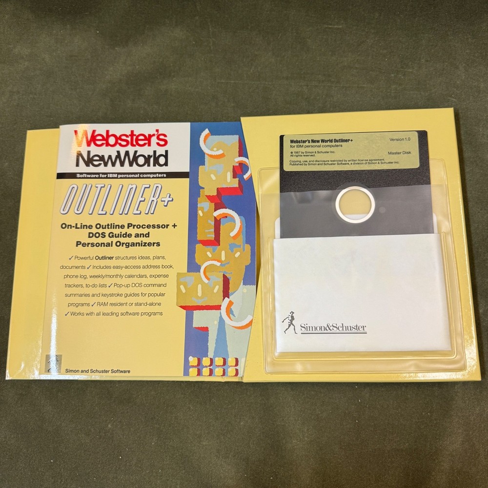 3 Websters New World Software for IBM PC 3.5" Disks
