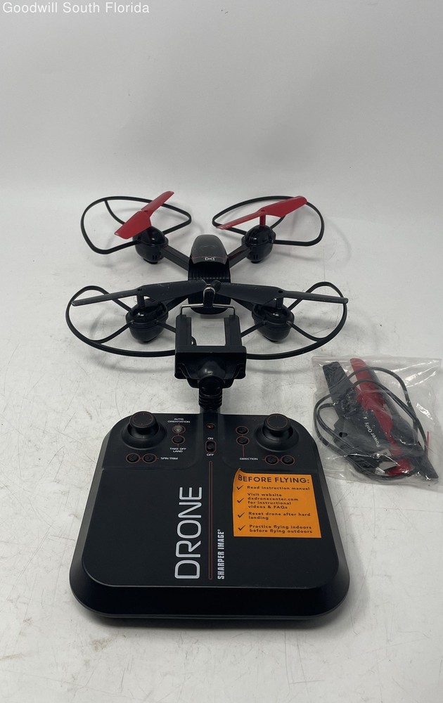Sharper Image Mach X Black Video Streaming Camera Drone With Remote Not Tested
