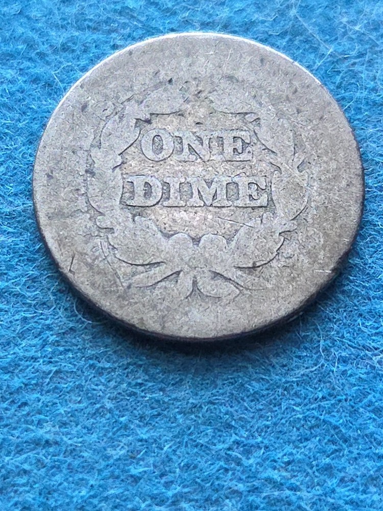 1849 Seated Liberty Silver Half Dime US Coin -c