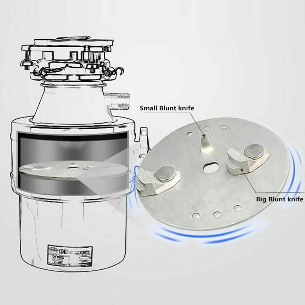1000ml Kitchen Food Waste Disposer Sewer Garbage Disposal Crusher 220V