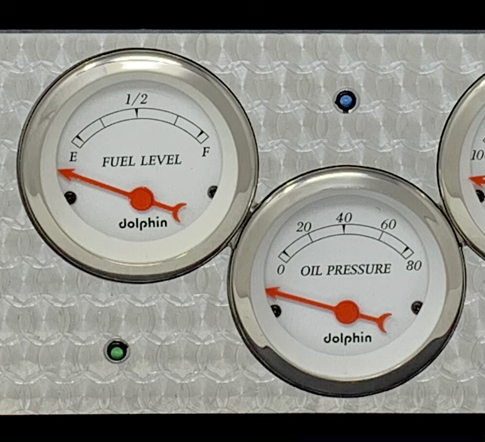 1953 1954 Chevy Car 5 Gauge Dash Panel Engine Turned Insert Set White