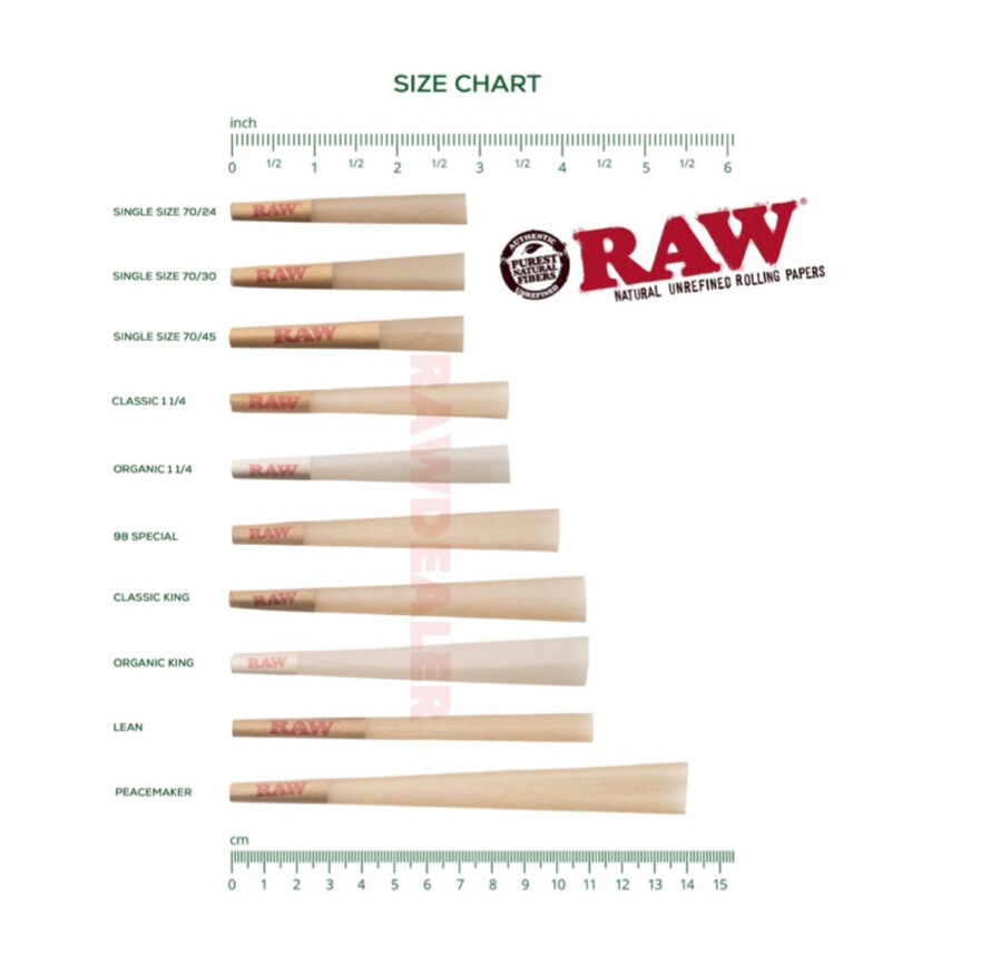 raw single size 70/24 pre rolled cone(100PK)+philly tube