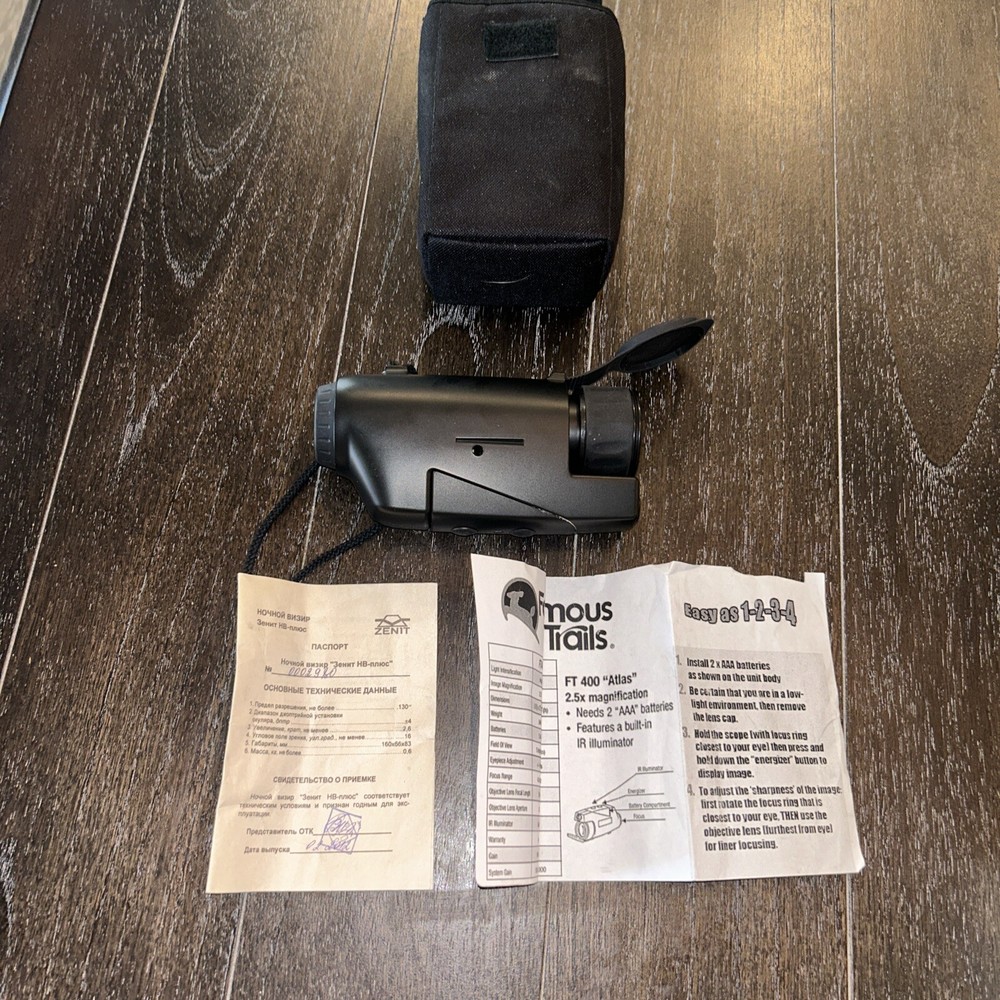 Famous Trails FT 400 Night Vision Monocular W/ Case