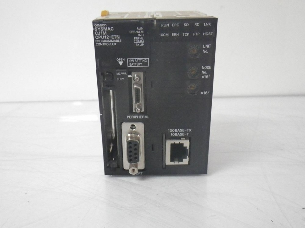 CJ1M-CPU12-ETN CJ1MCPU12ETN Omron Sysmac Programmable Controller (Used Tested)