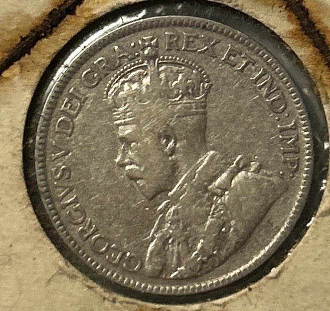 Canada 1919 25 Cents Silver Coin - VF